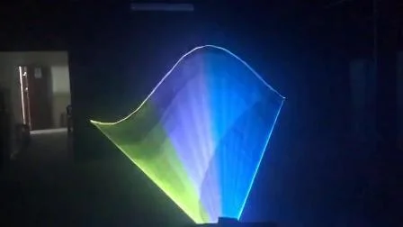 Performance de palco de festa ao ar livre Iluminação a laser cuboide Luzes do céu Animação 3D Luz a laser