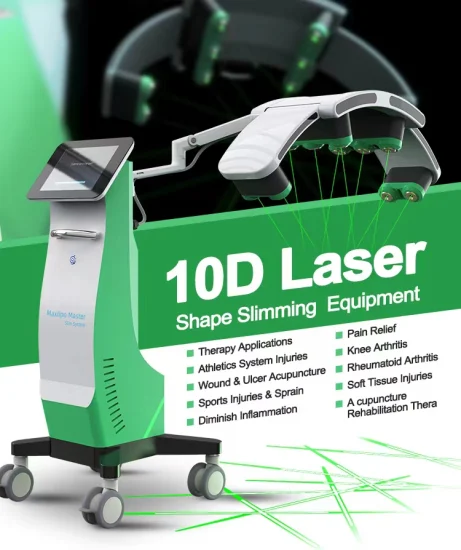 10d Lipolaser Maxlipo Master Slim Svstem Machine 6D Lipo Laser 532nm 635nm Laser Verde Luz Vermelha Laser Redução de Celulite 2023 Novo Design Remoção de Gordura